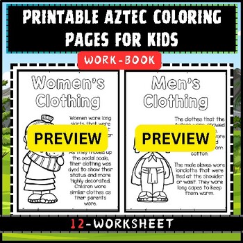 Preview of Printable Aztec Coloring Pages For Kids