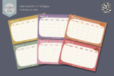 Printable BLANK Monthly Calendar, Kawaii