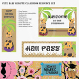 Printable Baby Giraffe Classroom Decor Set