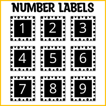 Preview of Printable Number Labels 1 to 36, Number Tags, Cubbies Tags, Editable Numbers