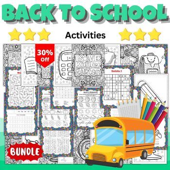 Preview of Printable Back to School Activities - Fun School Games And Activities Bundle