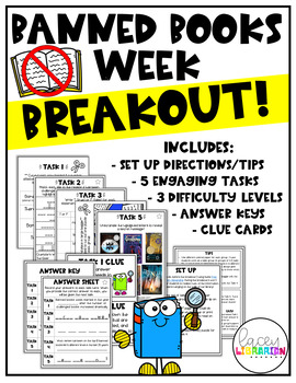 Preview of Printable Banned Books Week Breakout | Escape Room | Activity