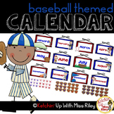 Printable Classroom Calendar- Baseball Theme