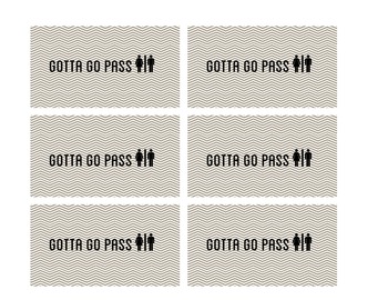 Printable Bathroom Pass by Jenika Gantes