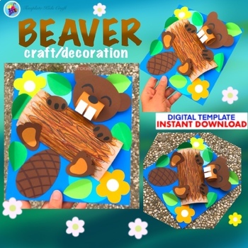 Beaver Craft Forest Woodland Summer Craft Zoo Activities Canada ...