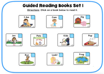 Guided Reading Books for Kindergarten First Grade Set 1 by Teacher Tam