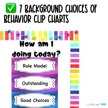 Printable Behavior Clip Charts for Classroom Management - Behavior ...