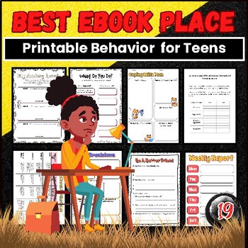 Preview of Printable Behavior Worksheets for Teens