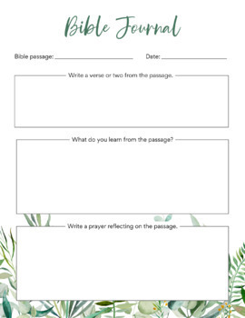 Printable Bible Study Journal by Scriptura Christian Resources | TPT