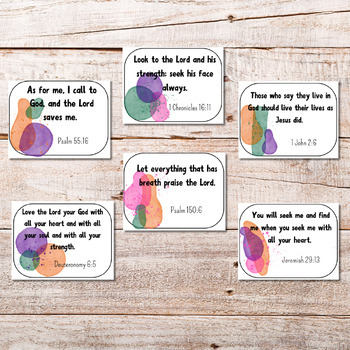 Printable Bible Verse Cards for Memorization and Inspiration | TPT