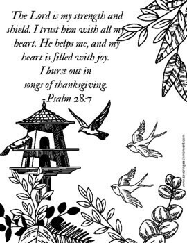 Printable Bible verses Coloring Pages - Floral by Savoring Each Moment