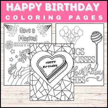 Printable Birthday Coloring Pages - Birthday Party Coloring Sheets