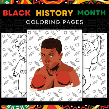 Preview of Printable Black History Month Coloring Pages Sheets - Fun February activities