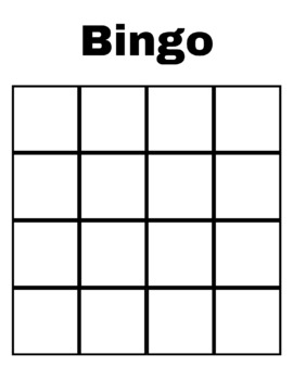 Printable Blank Bingo Board Templates by Teaching Nomad24 | TPT
