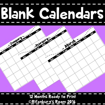 printable blank calendar by rifenburgs room teachers