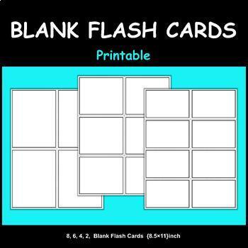 Printable Blank Flash Cards   Flashcard Template By Teachy Zone 