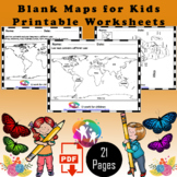 Printable Blank Maps for Kids – World, Continent, USA
