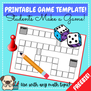Preview of Printable Boardgame Game Board Template - End of Year Activity - FREEBIE!