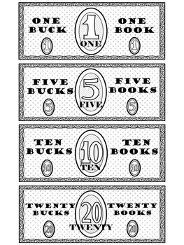 Printable Book Bucks by Drawn by Deb | TPT