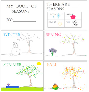 Preview of Printable Book Of Seasons