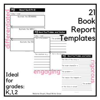 Preview of Printable Book Report Templates