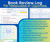 Printable Book Review Log for Homeschool or Classroom