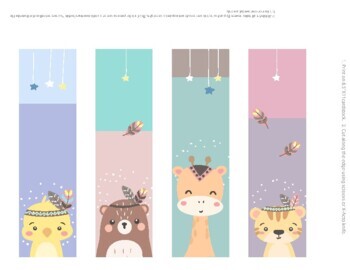 Preview of Printable Bookmarks Template, printable Bookmarks, Printable Bookmarks Set ,book
