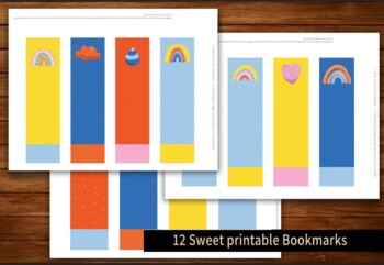 Preview of Printable Bookmarks Template, printables Bookmarks, Printable Bookmarks Set