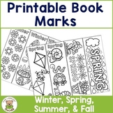 Printable Bookmarks for Year Round | Winter Spring Summer Fall