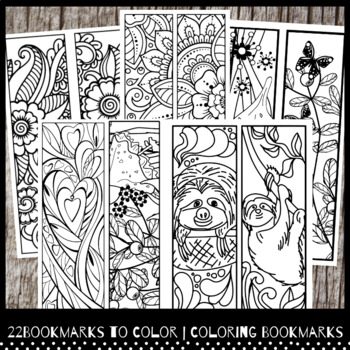 Printable Coloring Bookmarks Set of 7, Mandala Bookmarks, Coloring Bookmarks  for Adult, Coloring Bookmarks for Kids, Printable Bookmarks 