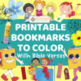 Printable Bookmarks to Color - With Bible Verses