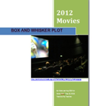 Preview of Printable Box-and-Whisker Plot 2012 Top Movies Fun Algebra Activity