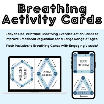 Printable Breathing Exercise Task Cards for Calm Down Corner & Class ...