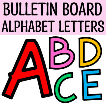 Printable Bright Bulletin Board Large Alphabet Letters,Colorful ...