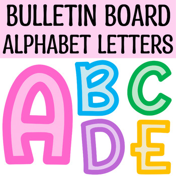 Printable Bright Bulletin Board Large Alphabet Letters, Colorful ...