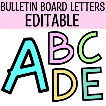 Printable Bright Bulletin Board Large Alphabet Letters, Colorful ...