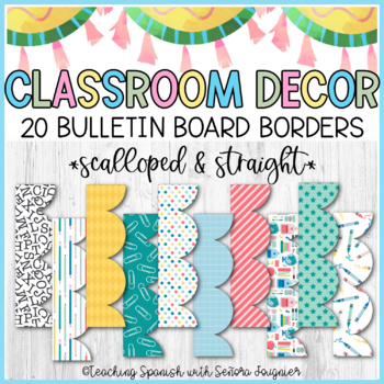 Printable Bulletin Board Borders Back to School Classroom Decor | TpT