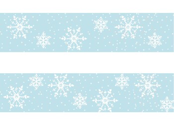 Preview of Printable Bulletin Board Borders | Winter Snowflakes