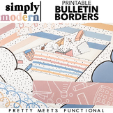 Printable Bulletin Board Borders in Modern Boho Theme