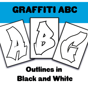 Preview of Printable Bulletin Board Graffiti Letters and Numbers