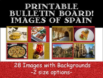 Preview of Printable Bulletin Board- Images of Spain (España)