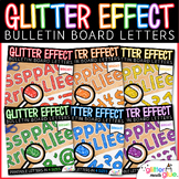 Printable Bulletin Board Letters Bundle: 6 Glitter Alphabe