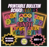 Printable Bulletin Board Letters BUNDLE  ~SETS 1-5~