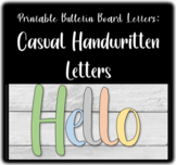 Printable Bulletin Board Letters- Casual Handwritten Letters