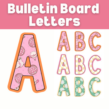 Printable Bulletin Board Letters Classroom Decor Retro Classroom Decor