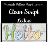 Printable Bulletin Board Letters- Clean Script Letters