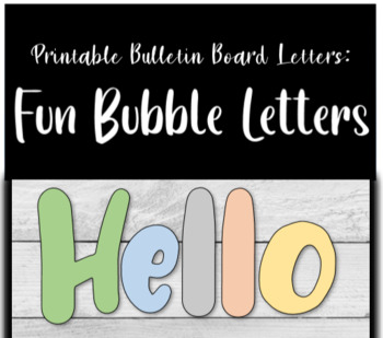 printable bubble letters teaching resources teachers pay teachers