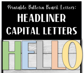 Preview of Printable Bulletin Board Letters- Headliner Capital Letters