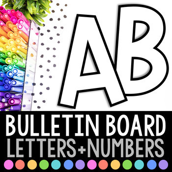 Preview of Printable Bulletin Board Letters & Numbers