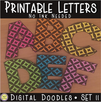 printable bulletin board letters set 11 by digital doodles tpt